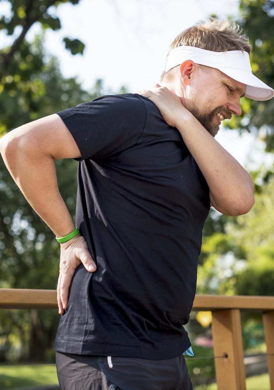 Man having a back pain
